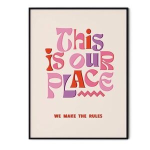 NWT Taylor Swift Inspired Lyrics Poster "This Is Our Place" 12x16 Unframed Decor